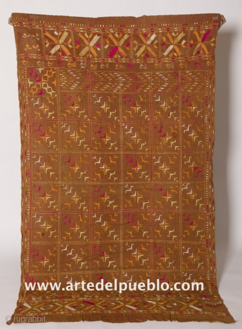 Antique Phulkari. 88 x 50 inches − In Very Good Condition. From an art dealer's private collection. 
We are offering a stunning group of 10 vintage Indian textiles.     