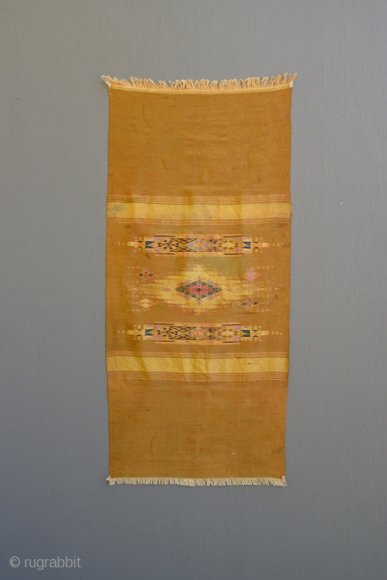 XIXth C. Gold Syrian / Lebanese Ottoman Kilim weave                        