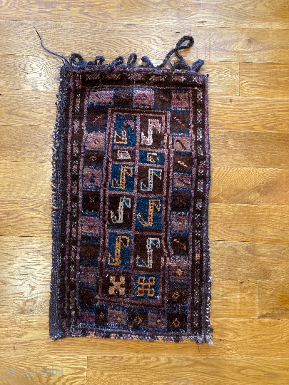 2’7” x 1’6” Antique Small Cushion Pillow Rug [121].

An antique small cushion/pillow. The pattern shows two rows of dragons, and the piece itself features goat hair closure loops. With six colors, this  ...