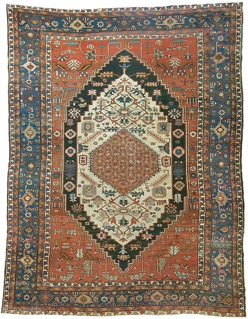 Persian Bakshaish Carpet. Oversized: 11'0 x 14'0. Circa 1875. For a full description of this rug, see Image #2.              