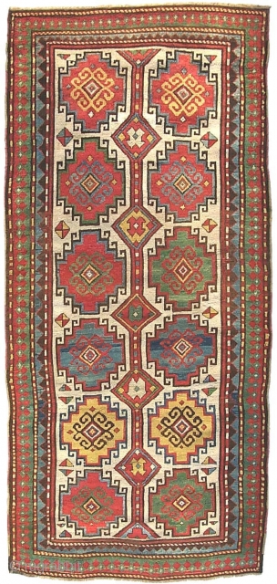 Kazak Rug, 3'7 x 7'8. For a full description of this rug, see Image #2. (Inventory Number 63.)               