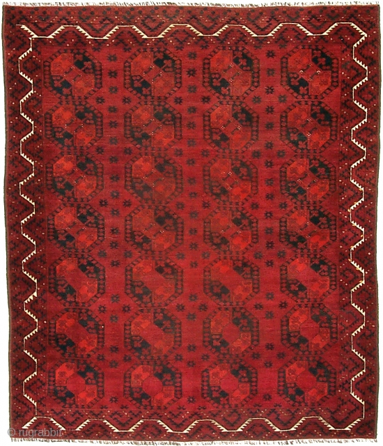 Afghan Ersari Main Carpet, 7'9 x 9'0. For a full description of this carpet, see Image #2. (Inventory Number 91.)             