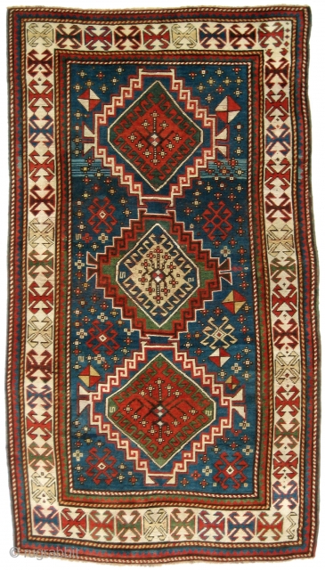 Kazak Carpet, 4'7 x 7'11. For a full description of this carpet, see Image #2. (Inventory Number 227.)               