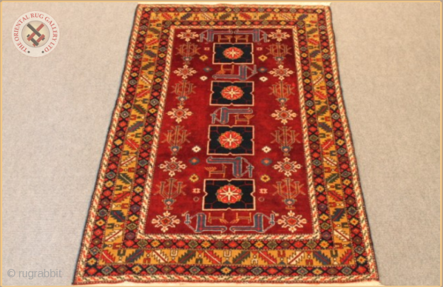 RG1009
Shirvan Kuba Karagashli rug circa 1920 synthetic pink dye 
Very good condition
Size : 1.60m x 0.99m  5`3" x 3`3"
SOLD!             