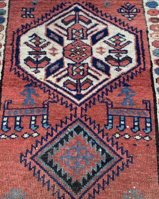 Antique Caucasian Karabagh rug runner, circa 1880s, 3.7 x 10 ft. great condition, professionally hand washed.                 