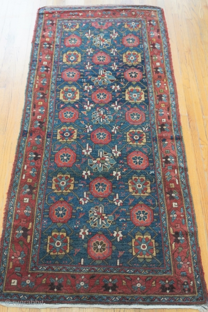 Antique Persian Veramin rug, it is (3'10" x 8'6" ft)or(117 x 260 cm.).                    