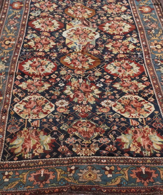 Antique Bakhtiyari Rug 19th Century size is 7' x 12'5" ft.