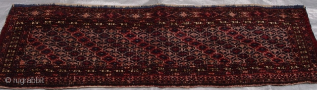 Antique Turkmen Torba, size 1'5" x 4'8" , circa 1860's, good condition.                     