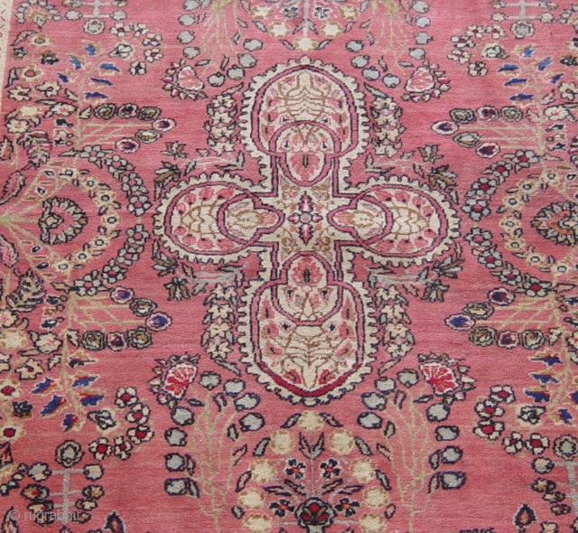 Antique Persian Lavar Kerman, ca. 1910's, the size is 4'3" x 6'5"ft. (130 x 196 cm.), wonderful original condition, no repairs, no stains, no wears, has been hand washed professionally.   