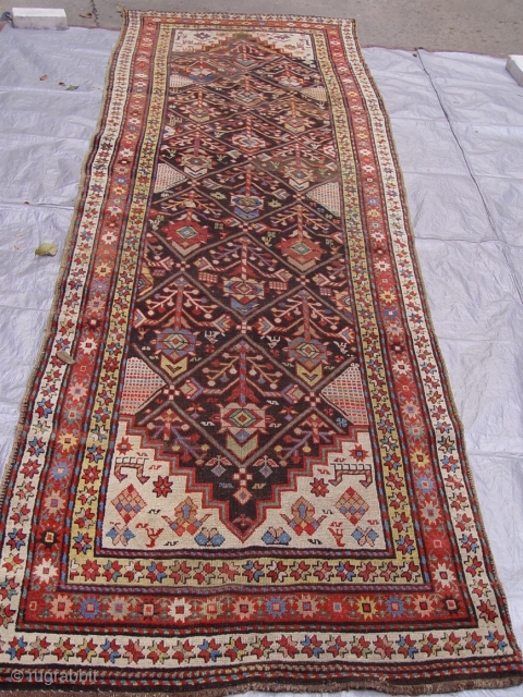 Caucasian Karabagh circa 1880 Rug, size is: (3'4" x 11'9" ft) (102 x 358 cm) very good original condition.              