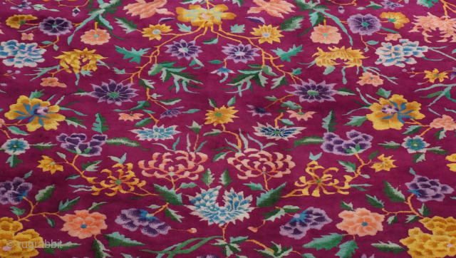 Antique Art Deco Chinese Oriental Rug, the size is (9' x 11.7" ft.) excellent condition.                  
