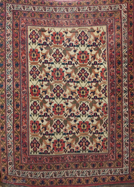 Antique Afshar rug, size is 4'5" x 6'3" ft.                        