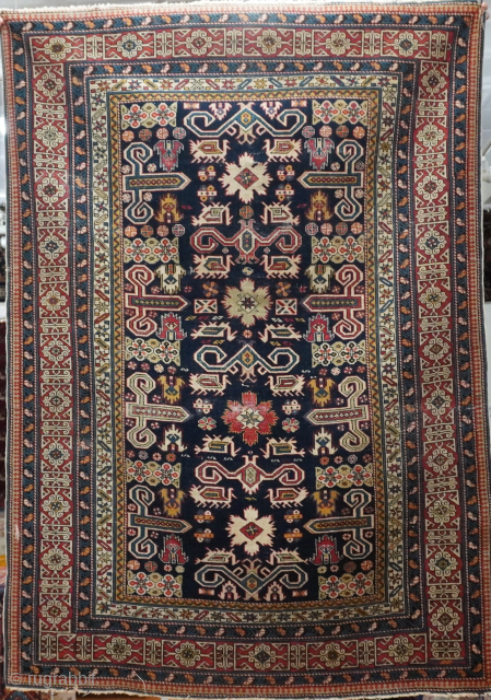 Antique Caucasian Kuba rug, it is 4'x 5'8" ft.                        