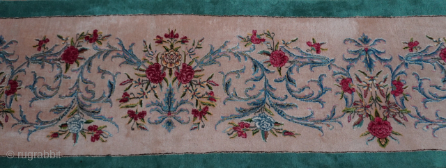 Lovely Antique signed Isfahan Long Hallway Rug, 3'2" x 21' ft. excellent original condition, very soft wool, super tightly woven, recently hand washed.          
