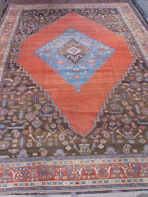 Antique Bakshaish Persian Large Rug, size is (11'6" x 17'8" ft.) 2nd half of 19th Century, professionally hand washed and cleaned, wonderful/excellent condition.          