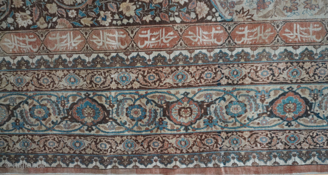 Magnificent Tabriz Haj-Jalili Majlisi Signed Palace sized rug, Antique circa 1850 or older, size:(14'6" x 25' ft), wool , veg. dyes, excellent condition, free of wears and stains, no repairs,  professionally  ...