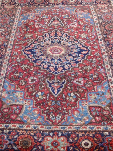 Antique Farahan Sarouk , size: 3'4" x 5' ft. , very good original condition.                   