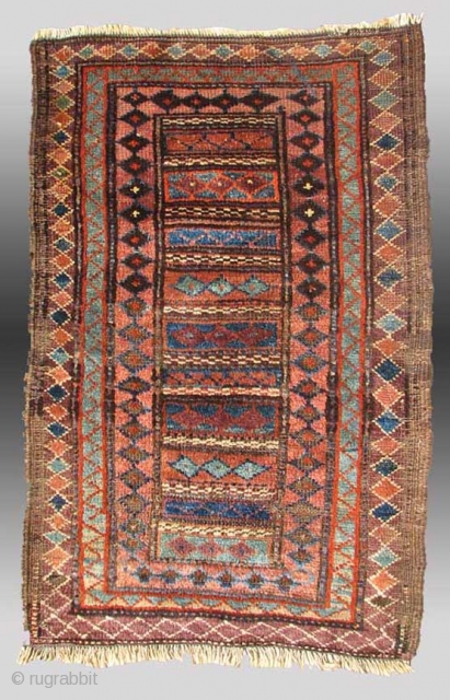 Baluch "Pushti" (Bag Face), W. Afghanistan, 19th Century, approx 1'7" x 2'10"

An extremely unusual example of a functional type of weaving, a type that is only found in Afghanistan among the so-called  ...