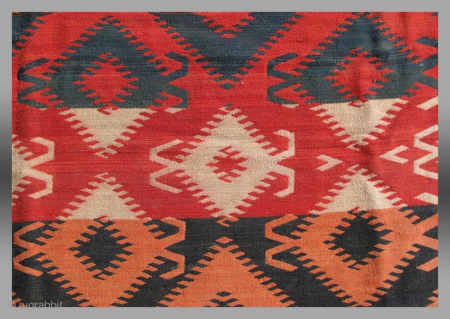 Uzbek Flat Weave, Central Asia, circa 1900, approx 4' x 5'                      