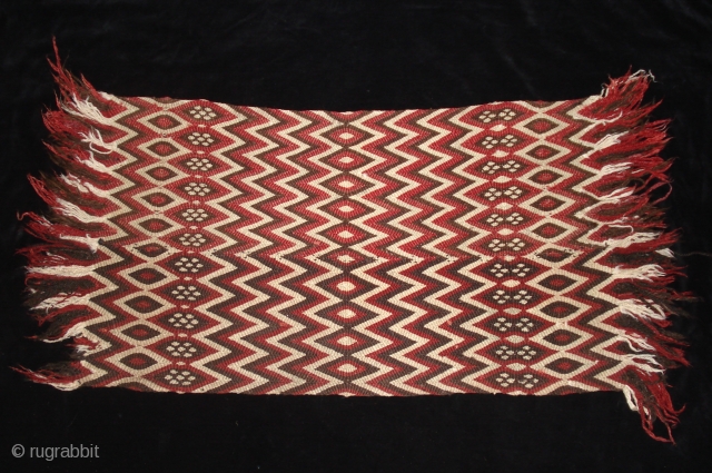 Saddle pad. split ply twining. 
20 x 43 inches
late 19th/ early 20th century
Tibet                    