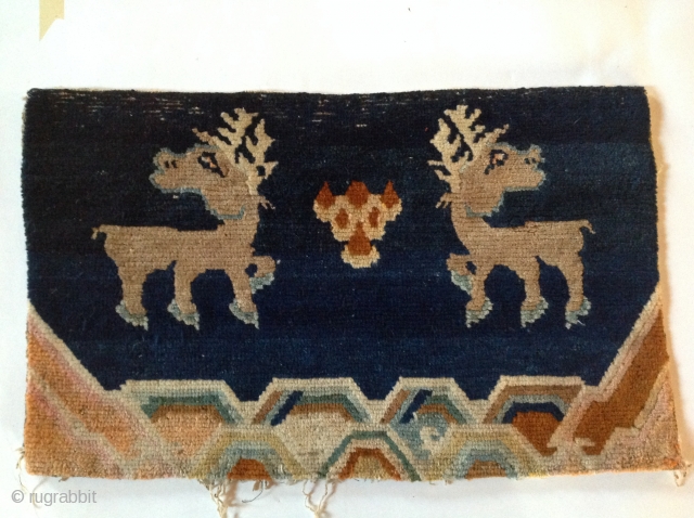 Seasons Greetings
Pillow carpets with Reindeer/stags
Early 20th century
Tibet                          