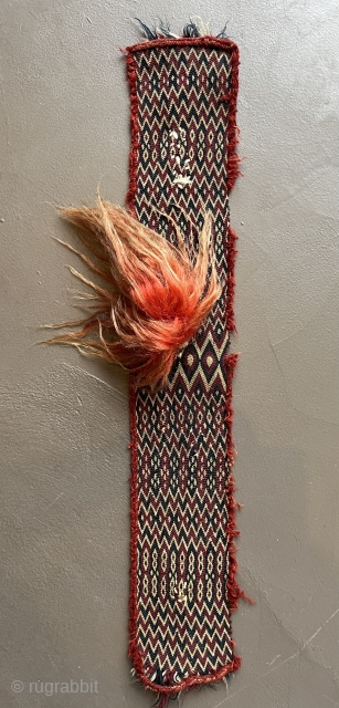 Yak collar made by split-ply weaving, old Tibet, 77 x 14 cm                     
