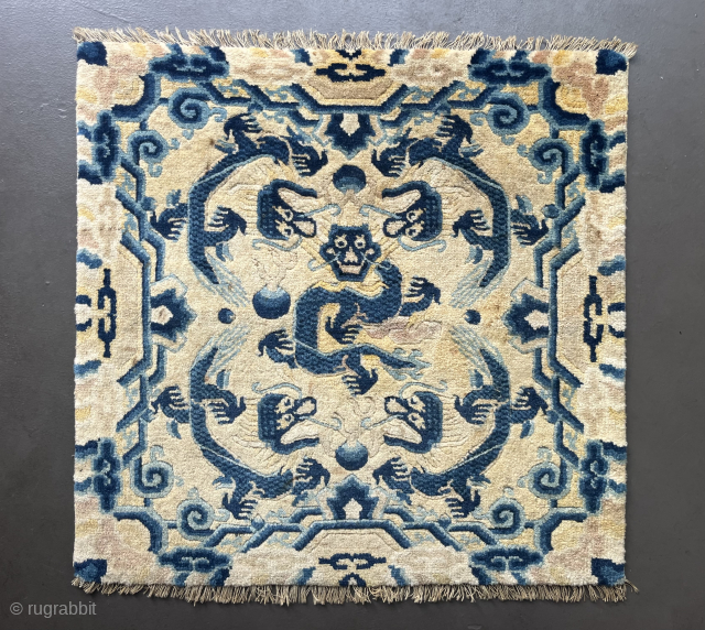 Ningxia seating rug (for a throne?), late 19th century, 69 x 72 cm. info@thomaswild.com                   
