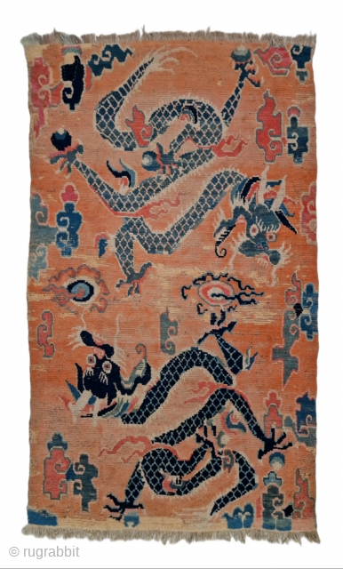 Tibetan Khaden with Double Dragon
(160x97cm)                            