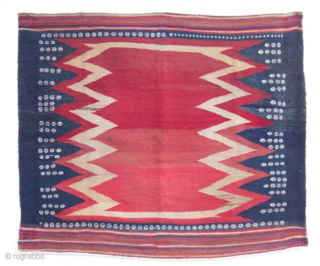 Sofreh, Sirjan, Iran. Soft lambs wool. Beautiful colors.
Size: 133x111cm.  See more textiles on this link www.tinatabone.com                