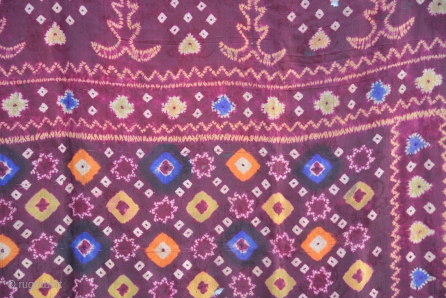Beautiful old plangi/tie-dyed silk shawl from Bali. 
size: 185x78cm Please visit: www.tinatabone.com                     