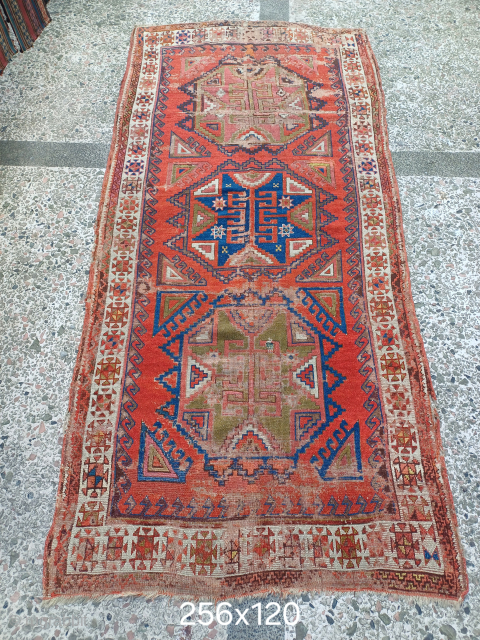 Old konya carpet size 256x120                            