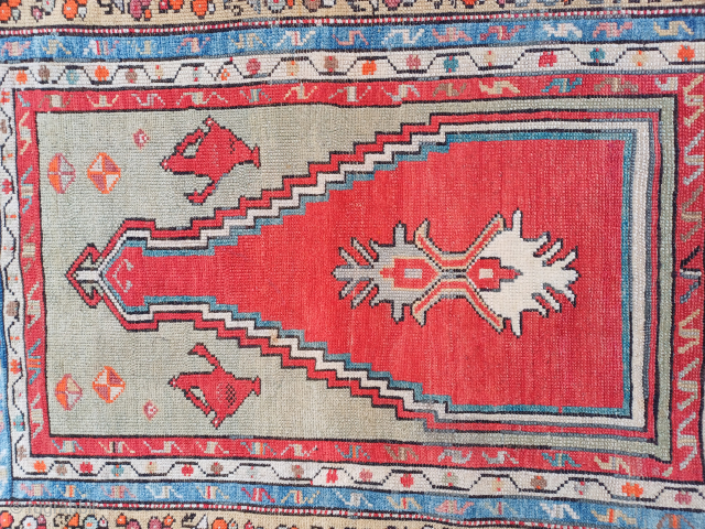 Anatolian Konya prayer rug size 129x94                           