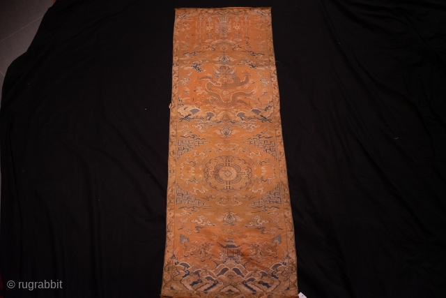Chair panel 155x50 cm, 18th century (Qing), silk brocade; a similar one (19th century) has been in the a.e.d.t.a collection (Paris). For enquiries write me at tommaso.rugrabbit@gmail.com      