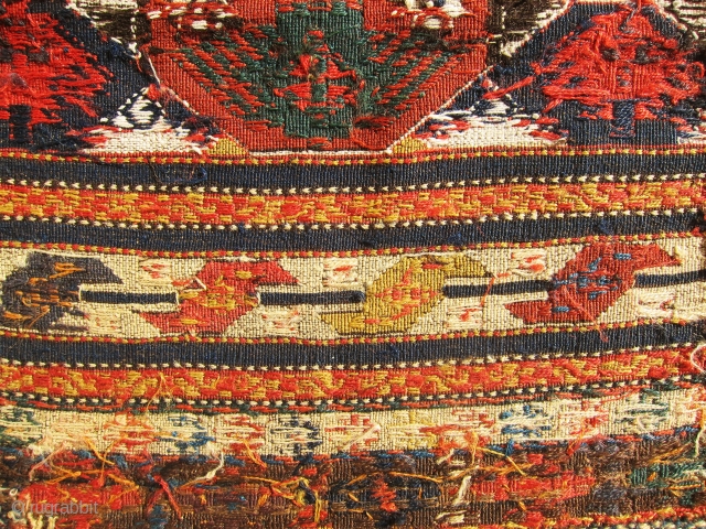 Extremely rare antique, colorful and authentic Shahasan sumac bag face. It is colorful piece and all colors are natural, check the weaves it is absolutely fine and tight. Top collector item at  ...