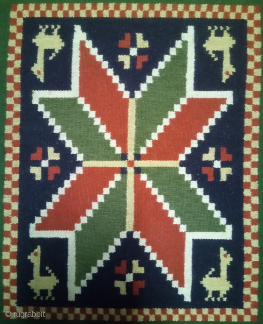 Antique Swedish kilim(Rolakan technique), no: 402, size: 68*55cm, wall hangings.                       