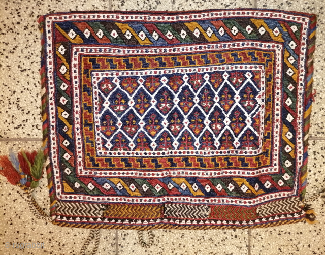 Antique Afshar tobreh, excellent condition, great colors
Size: 47*38 cm