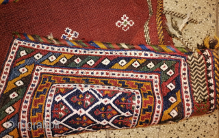 Antique Afshar tobreh, excellent condition, great colors Size: 47*38 cm