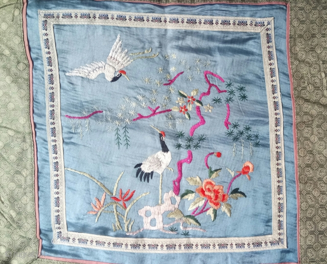 Chinese embroidery silk on silk                            