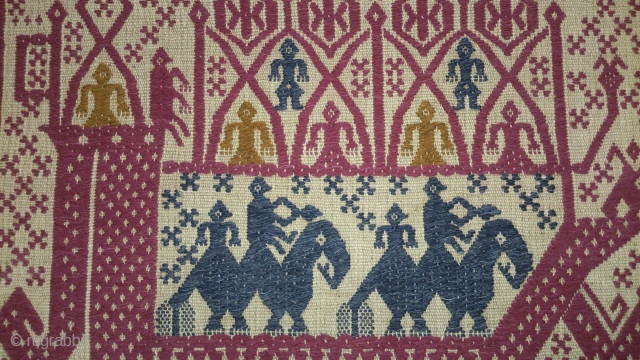 Antique South-East Asian(indonesia) embroidery Textile, no: 168, size: 106*42cm, conceptual design, cotton on cotton.                   