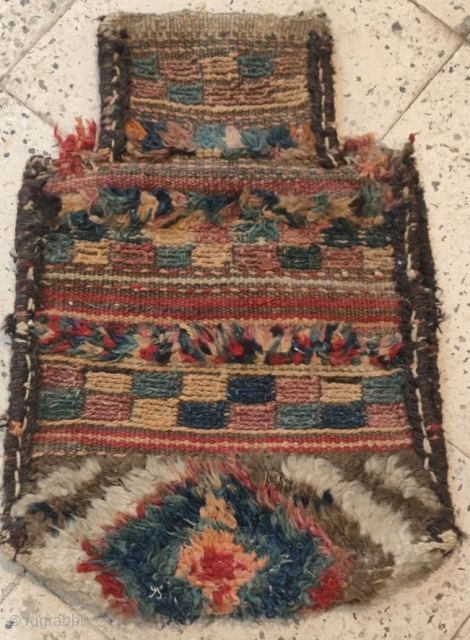 Antique kurdish salt bags, mixed technique woven