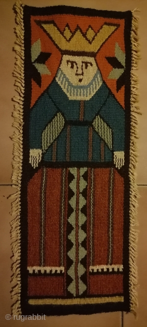 Antique Norwegian kilim, Size: 43*15 cm                           