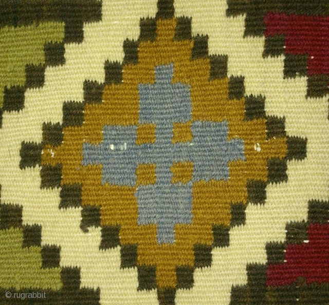 Antique Swedish Kilim, no: 250, size: 118*48cm, Has a signature.                       