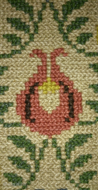 Antique Swedish cross stitch on linen, no: 196, size: 34*37cm.                       