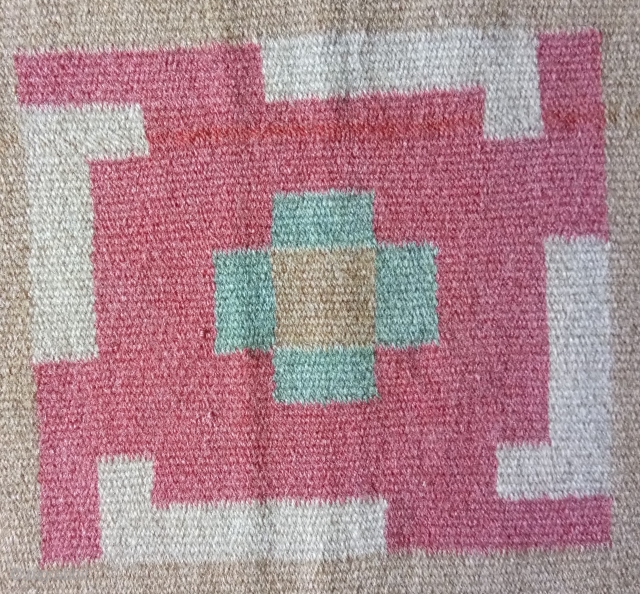 Antique Swedish Kilim, no: 383, size: 59*55cm, Swastika motifs.                        