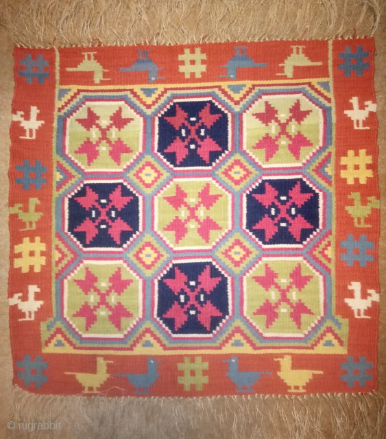 Swedish kilim(Rolakan technique), no: 416, size: 61*59cm, wall hangings.                        