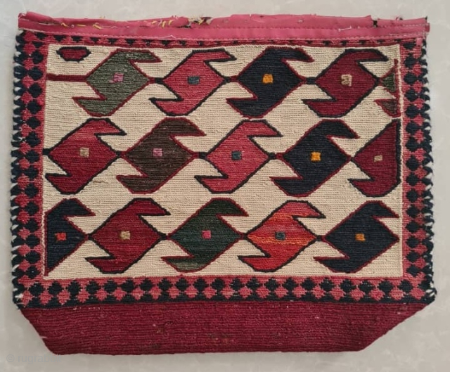 Qashqai sumakh (soumak) double faced bag                           