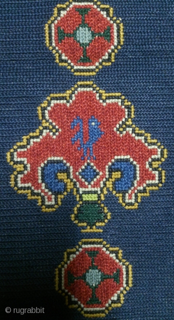 Antique Swedish cross stitch, no: 338, size: 93*59cm, wool on linen, dated and signed.                   
