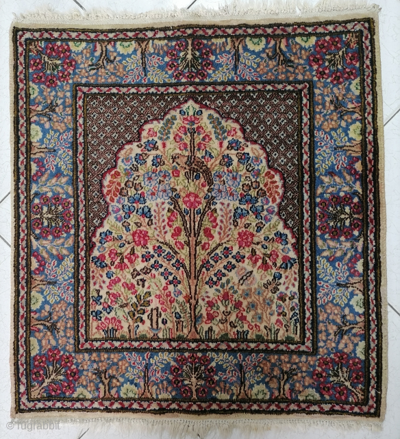 Antique a pair of Kerman rugs