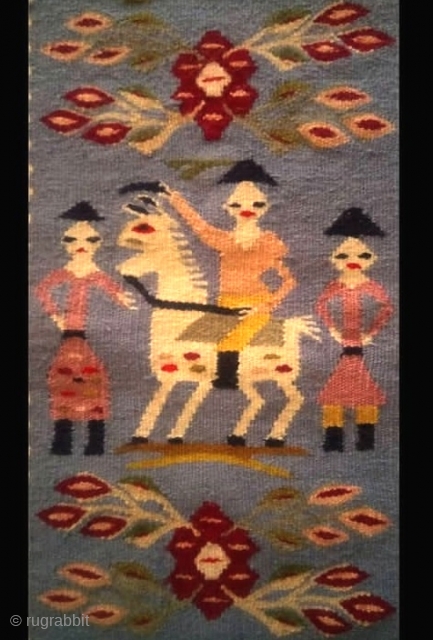 Sarkoy or Romania kilim, wool on cotton, size: 99*28 cm                       