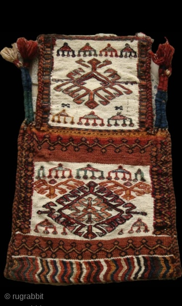 Antique varamin sumakh salt bags, size: 63*37 cm, Excellent condition                       